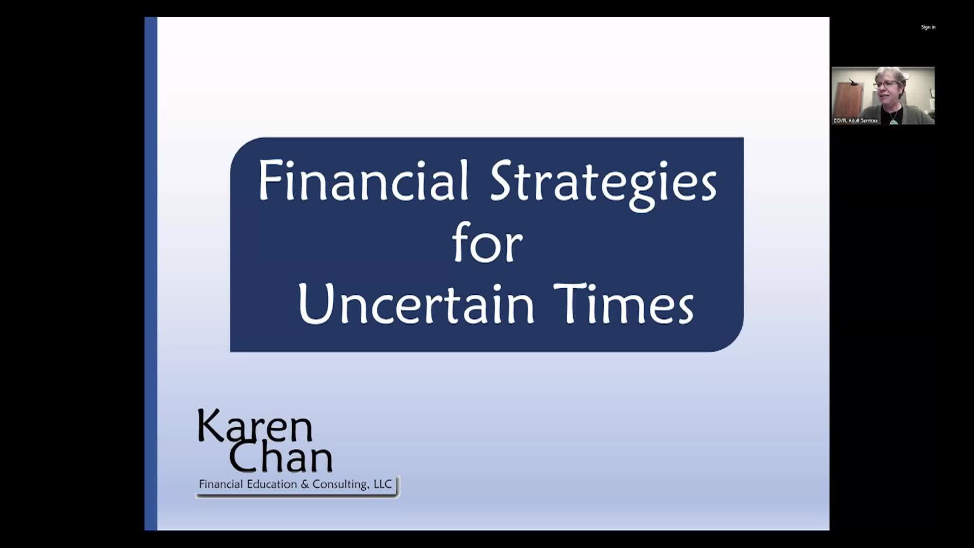 Thumbnail image for EGVPL Presents: Financial Strategies in Uncertain Times