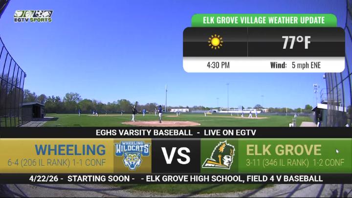 Thumbnail image for EGTV Sports: EGHS Varsity Baseball vs Wheeling - 4/22/26